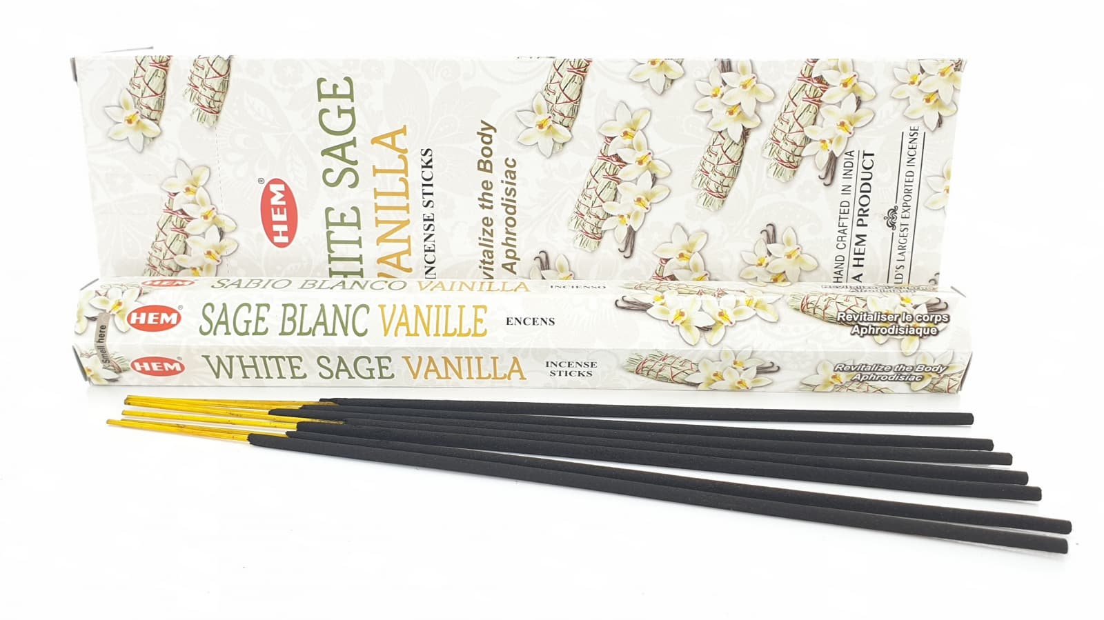 Wierook Stokjes White Sage Vanilla