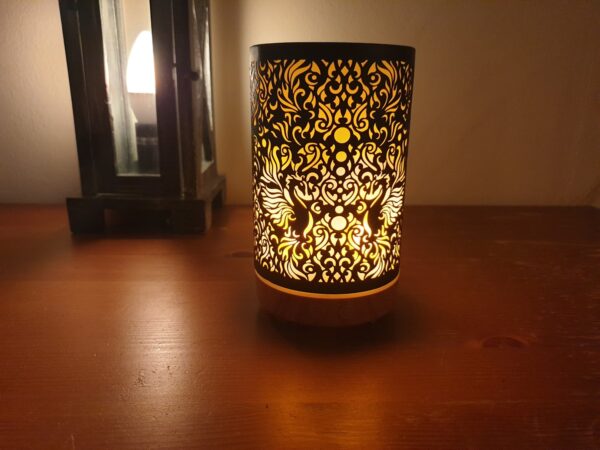 Feniks donker met vlammen verlichting