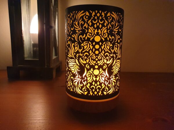 Feniks donker met vlammen verlichting